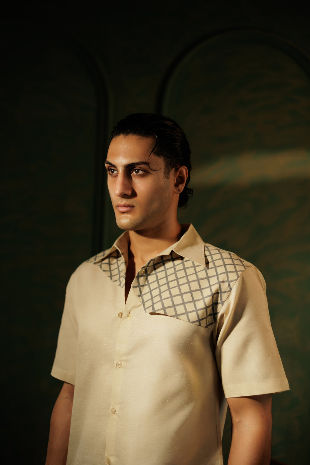 Crème-Detail Shirt