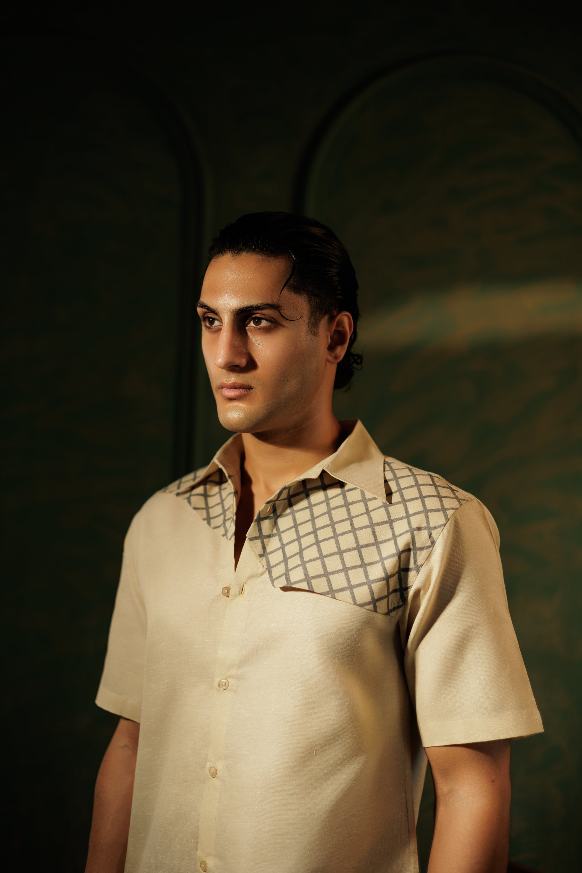 Crème-Detail Shirt