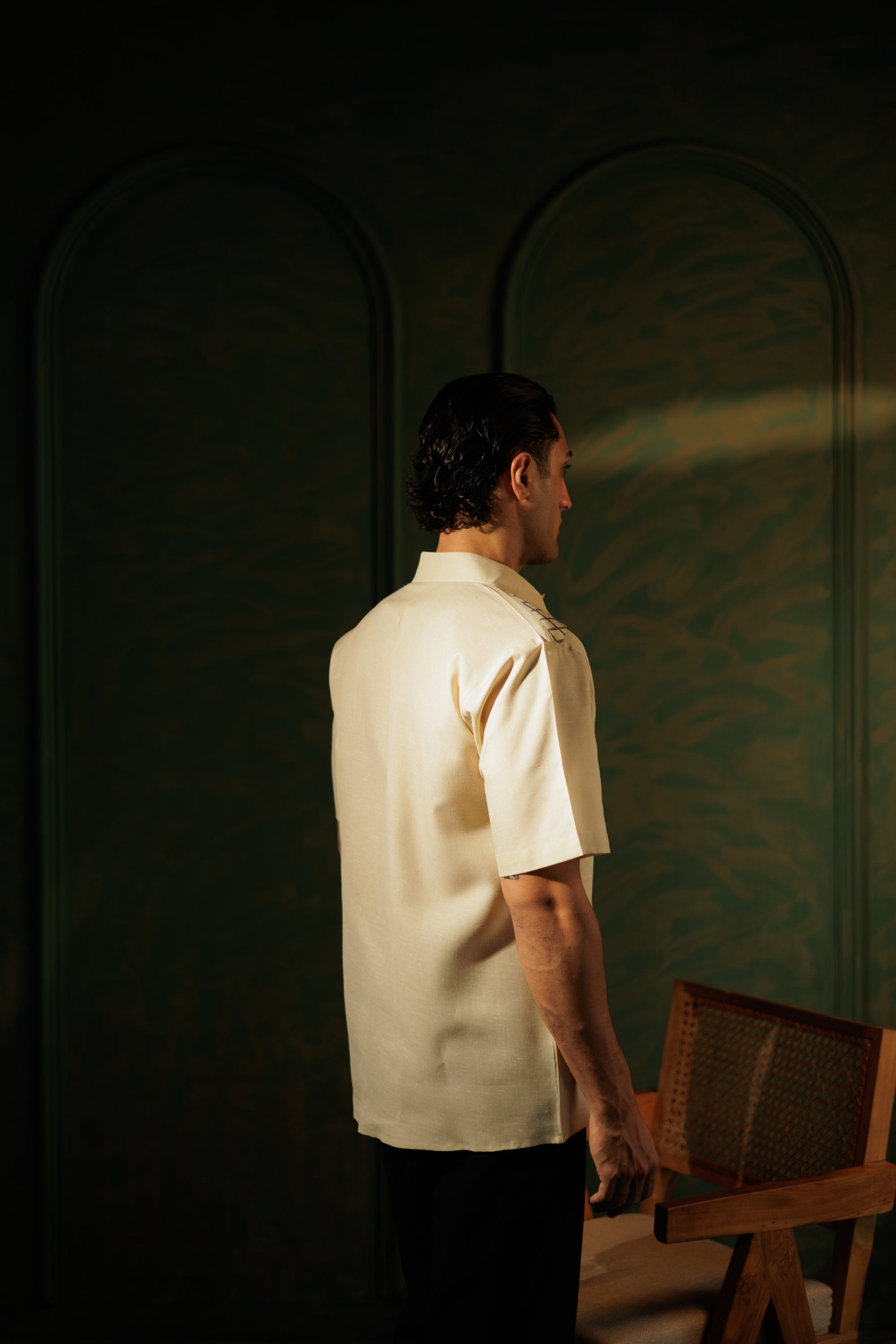 Crème-Detail Shirt