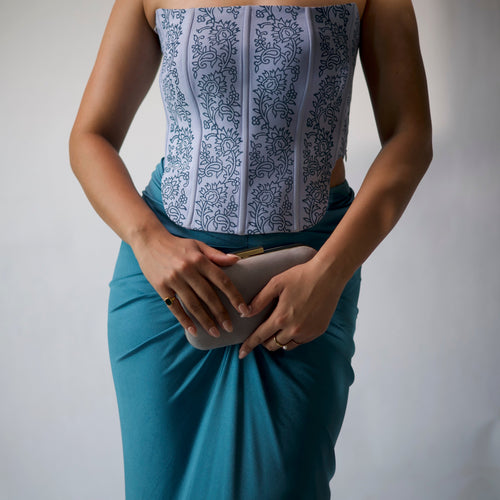 Blue Cascade Corset