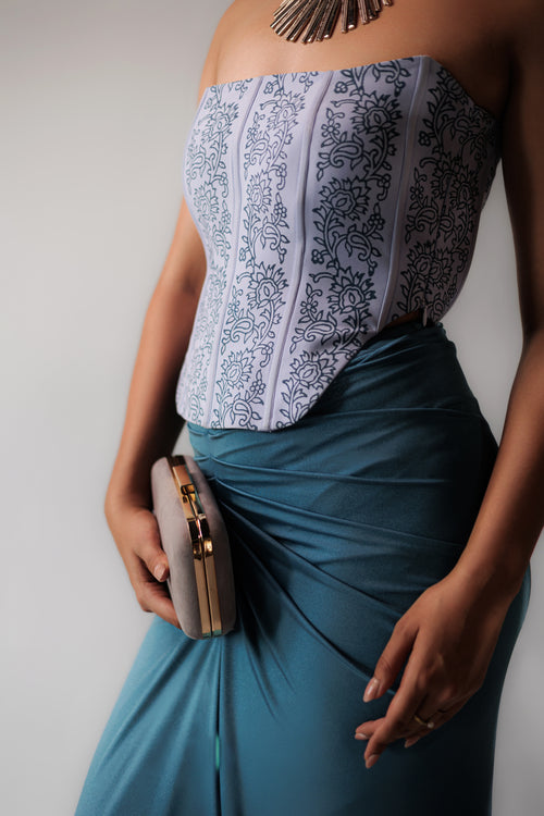 Blue Cascade Corset