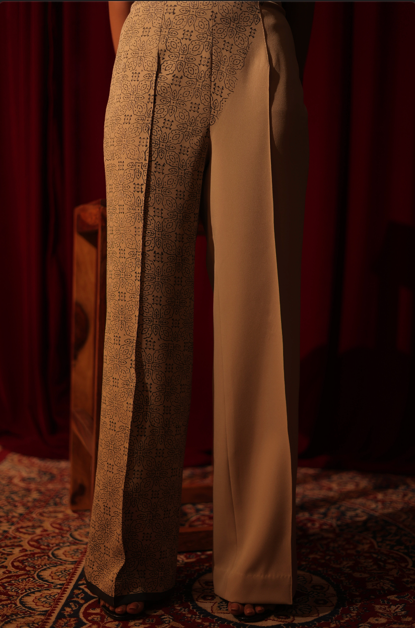 Beige and Block Jumpsuit