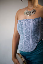 Blue Cascade Corset