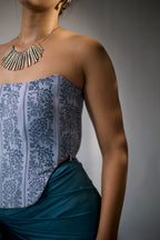 Blue Cascade Corset